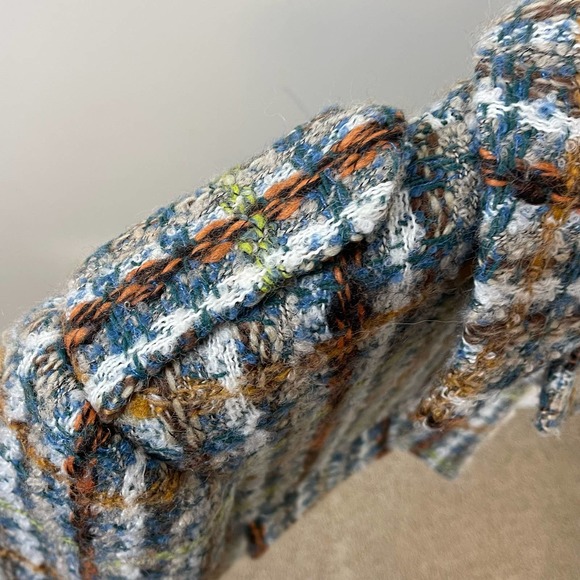 Remain Birger Christensen Aegean Blue Comb Lona Boxy Crop Jacket NWT Size 8 - Picture 4 of 11